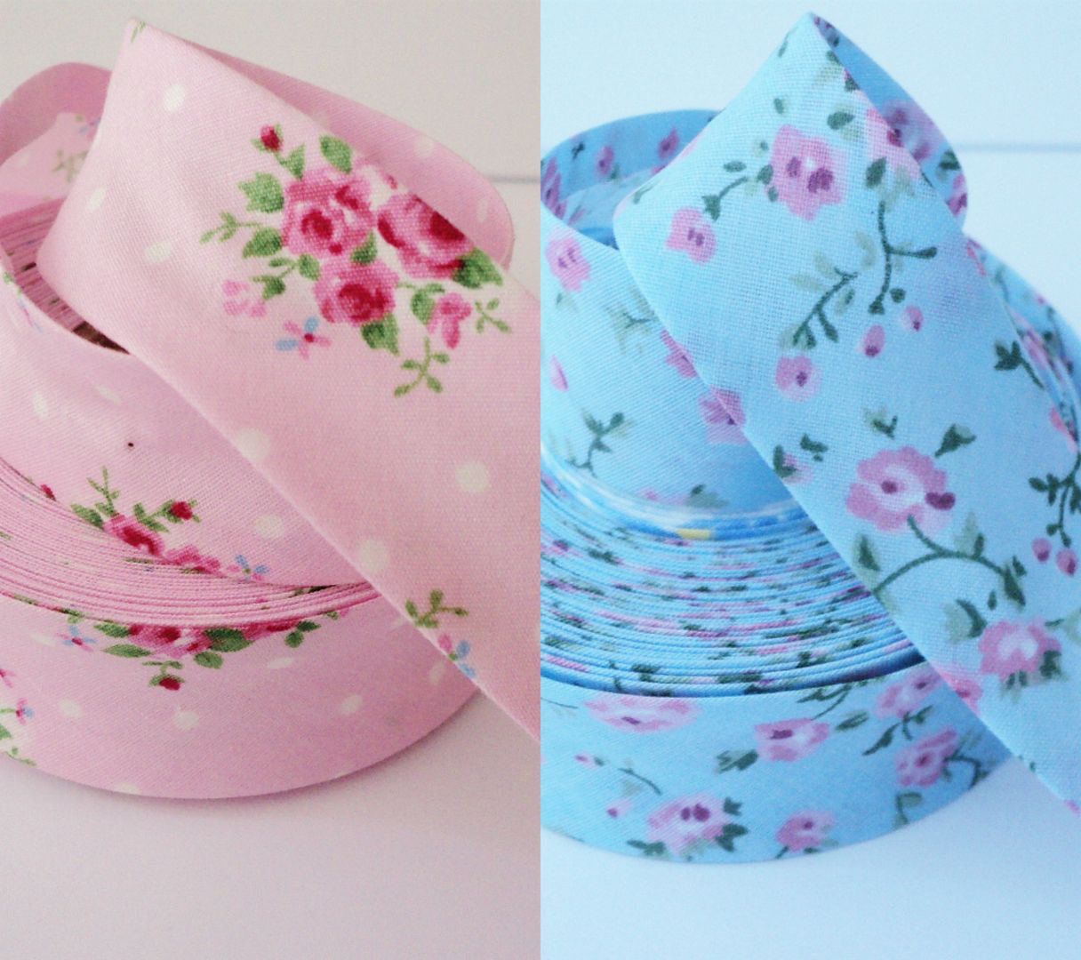 FAVOURITE FABRICS FLORAL BIAS BINDING 25mm WIDE LOTS OF DESIGNS